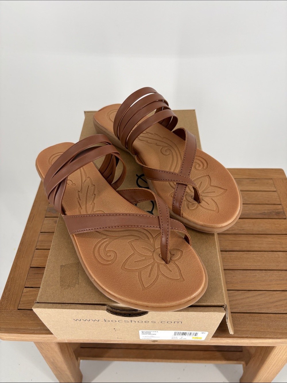 New BOC SHOES Women’s ALISHA Light Brown Strappy Women's Sandal size 9M